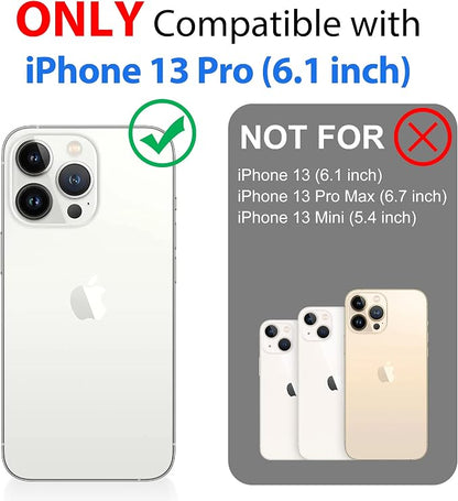 SPORTLINK for iPhone 13 Pro Waterproof Case - Full Body Shockproof Dustproof Phone Screen Protector Rugged Waterproof Case for iPhone 13 Pro 6.1 Inches Black