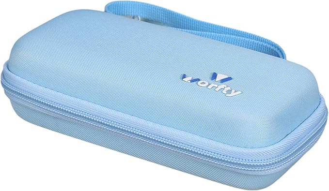 Case for VRURC for VEGER for charmast Portable Power Bank Built-in Cables - Travel Protective Carrying Storage Bag (Case Only) (Blue)