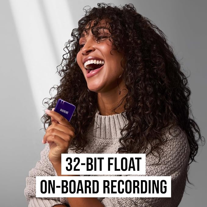 RØDE Wireless GO (Gen 3) – Compact Wireless Mic – Pristine Audio, 32-bit Float Recording, Automatic Level Control, for Phones, Cameras and Computers (Purple)