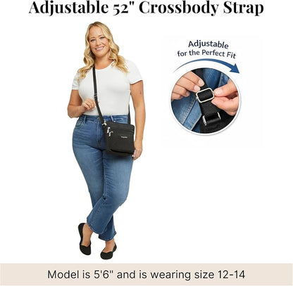 Baggallini Pocket Crossbody Bags for Women 8x8 Small Lightweight Durable Water-resistant Travel Purse W/Rfid