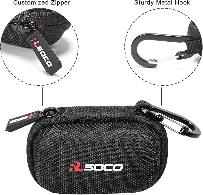 RLSOCO Carrying Case for Anker Nano Power Bank with Built-in USB-C Connector/with Built-in MFi Certified Lightning Connector Portable Charger - Black (Case Only)