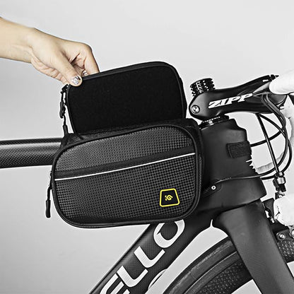 Bike Phone Front Frame Bag Waterproof Bicycle Handlebar Bag with Touch Screen Cell Phone case Holder Cycling storage Pouch for iPhone 11 XS XR Max