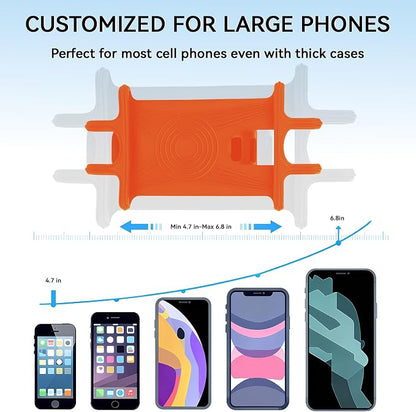 Bike Phone Holder & Motorcycle Phone Mount - Adjustable Handlebar Cell Phone Clasm for Bicycle, Scooter, E-Bike, Universal 4.7"-6.8" Smartphones for iPhone 17/16/15 Pro Max, Galaxy S24, Shockproof