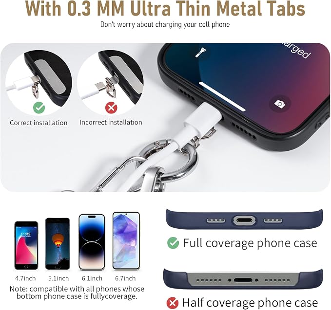 Clip and Go Strap for Phone with Wallet Crossbody Phone Lanyard and Detachable Checkered Bag with ID Window and RFID Pouch for Daily Travel.