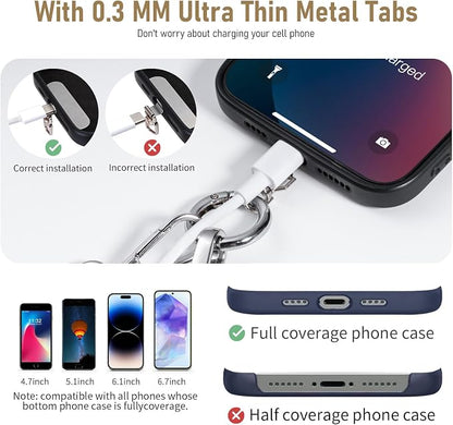 Clip and Go Strap for Phone with Wallet Crossbody Phone Lanyard and Detachable Checkered Bag with ID Window and RFID Pouch for Daily Travel.