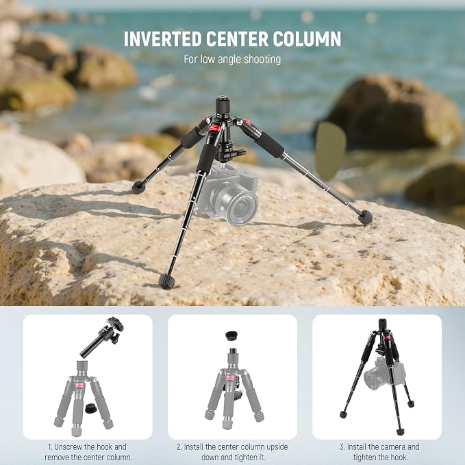 NEEWER Portable Travel Mini Tabletop Tripod, Aluminum Alloy 20''/ 50cm Desktop Desk Tripod with 360 Degree Ball Head, 1/4" Quick Shoe Plate for DSLR Camera Video Camcorder, Max Load 11 lb/5 kg
