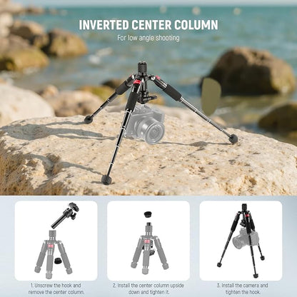 NEEWER Portable Travel Mini Tabletop Tripod, Aluminum Alloy 20''/ 50cm Desktop Desk Tripod with 360 Degree Ball Head, 1/4" Quick Shoe Plate for DSLR Camera Video Camcorder, Max Load 11 lb/5 kg
