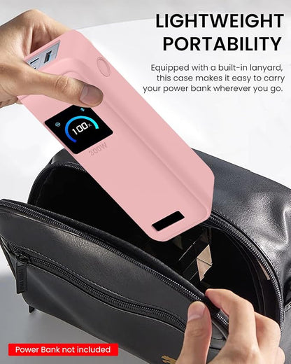Silicone Case for Anker Prime Power Bank 300W 26,250mAh,Full-Body Protective Cover for Anker Prime Power Bank 300W,Precise Port Cutouts (Case Only) Pink