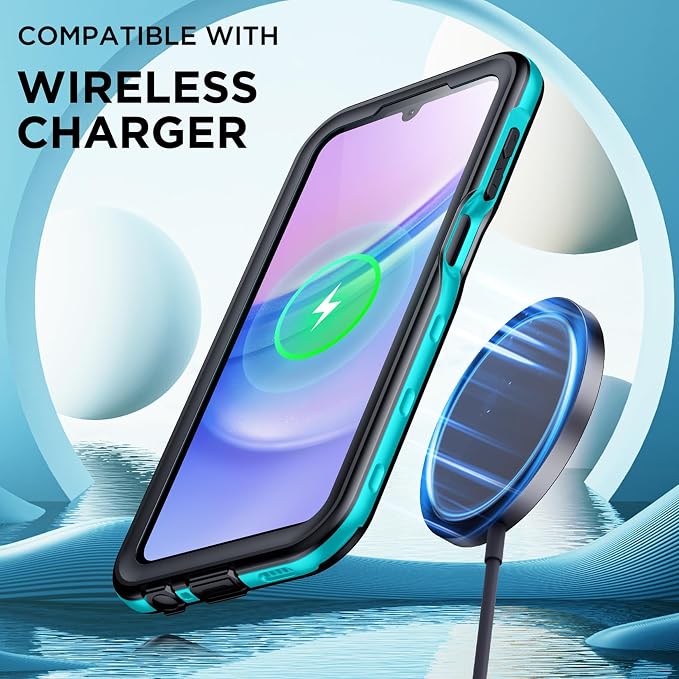 for Samsung Galaxy A15 5G Case Waterproof, [IP68 Underwater][Dropproof][Dustproof][Real 360] [Non-Slip] Heavy Duty Tough Rugged Shockproof Protective Phone Case for Galaxy A15 5G 6.5",Teal