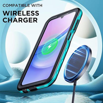 for Samsung Galaxy A15 5G Case Waterproof, [IP68 Underwater][Dropproof][Dustproof][Real 360] [Non-Slip] Heavy Duty Tough Rugged Shockproof Protective Phone Case for Galaxy A15 5G 6.5",Teal