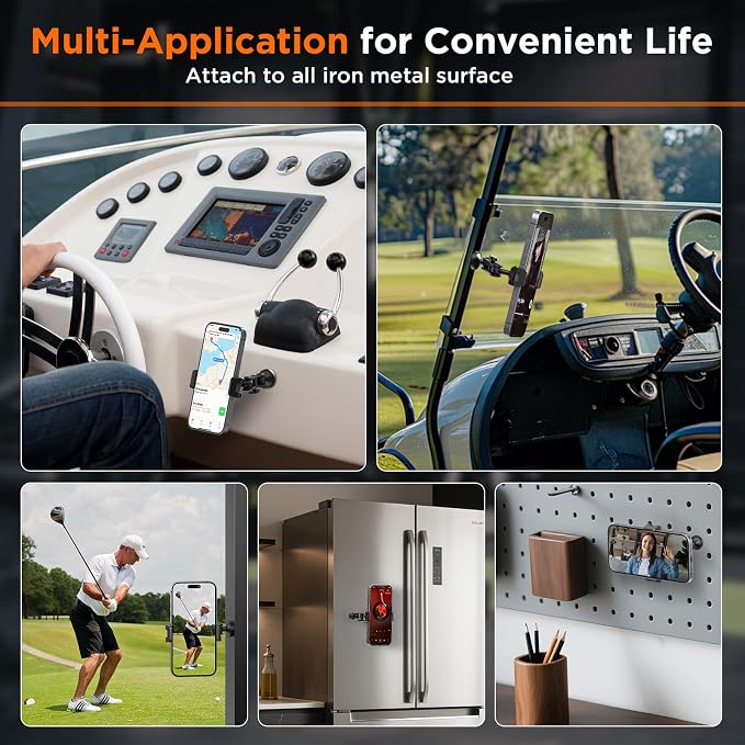 Magnetic Phone Holder |Gym Cart Series |360° Magnetic Phone Mount |Rotating Fitness Mount |Universal Metal Surface Compatibility|Accommodates 3.1"-4" Phones (Long-EU)