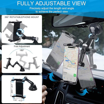 5 in 1 car Phone Holder, car Dashboard Windshield Phone Mount, Suitable for iPhone17 16 15 14 iPhone13 promax, Samsung Z Fold 7 6 5, All Smartphones