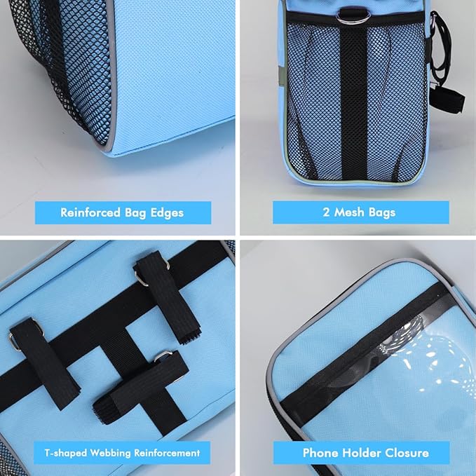 Bike Handlebar Bag - Front Basket with Bike Phone Mount, Bicycle Cooler Pouch Pack for Kids Girls Boys Men Women