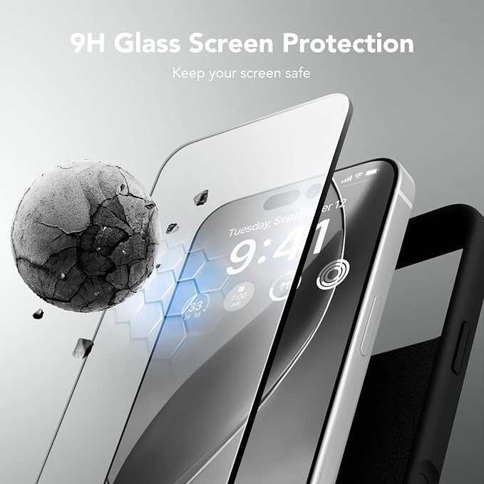 GONEZ Magnetic for iPhone 17 Pro Max Case, Compatible with MagSafe, [Screen Protector + Camera Lens Protector], Liquid Silicone Anti-Scratch Shockproof Protective Phone Case 6.9 inch, Black
