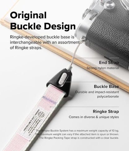 Ringke Hand Strap [Adjustable Wristlet Lanyard with Sturdy String] [One-Touch Buckle] for Phone Case, Camera, Keys, USB Flash Drive, and ID Badge - Stripe Pink
