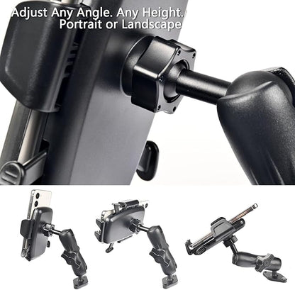 1" Ball Phone Mount – Aluminum Alloy Arm & Base, Double Ball Joint, 360° Adjustable, Screw-Mounted Base, Fits RAM B Size System – Universal Holder for Car, Truck, Van, Desk, Wall, Dashboard