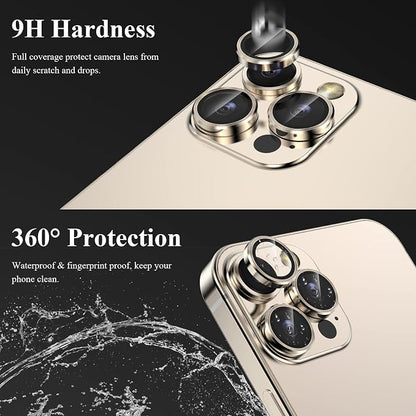 YWXTW Designed for iPhone 14 Pro Max Camera Lens Protector, for iPhone 14 Pro Camera Lens Protector, Individual Metal Anti Scratch HD Clear Case Friendly Tempered Glass Camera Cover, 1 Set