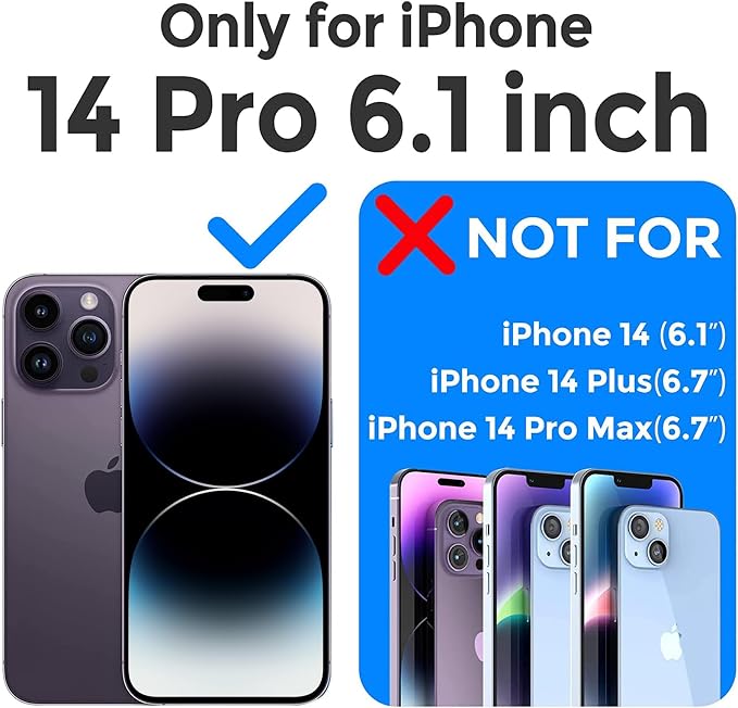 Battery Case for iPhone 14 Pro, 10000mAh High Capacity Rechargeable Portable Protective Extended Charger Case Wireless Charging Compatible with iPhone 14 Pro (6.1 inch) Charging Case & Carplay (Black)
