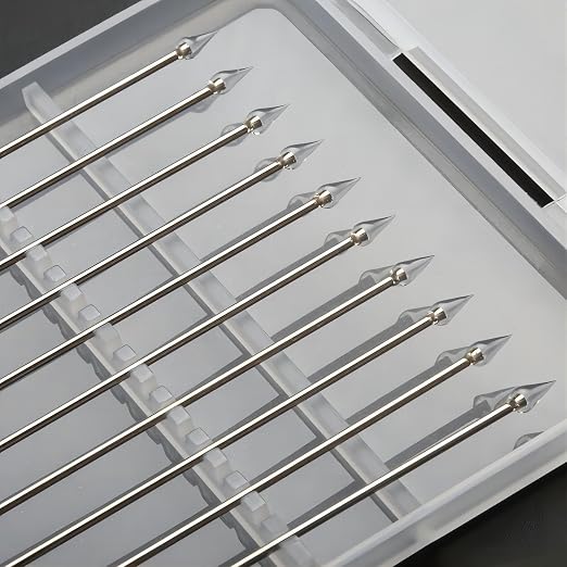 ESD Safe Anti-Static Gel Swabs for Electronics Cleaning - Stainless Steel Handle, Non-Abrasive Tips for Camera Sensor, PCB, Computer Chips, Circuit Boards | 10-Pack, No Residue, Lab Use