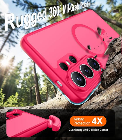 Red2Fire Magnetic for Samsung Galaxy S26 Ultra Case, [Compatible with MagSafe][12Ft Military Grade Protection][2*Screen Protector] Slim Translucent Anti-Slip Shockproof Case for Samsung S26 Ultra 6.9"