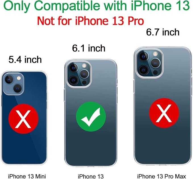Battery Case for iPhone 13, Upgraded 10000mAh Battery Pack Rechargeable Charger Case Support Carplay with Wireless Charging Compatible for iPhone 13 (6.1 inch) External Battery Charging Case (Black)