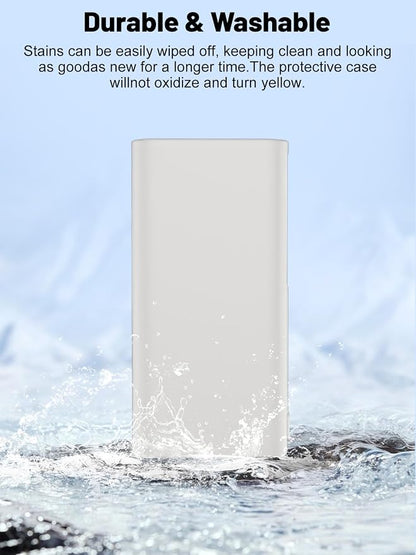 Silicone Protective Case Compatible with OnePlus SuperVooc Power Bank 12,000mAh All-Port Portable Charger, Full-Body Protective Cover with Precise Cutouts, Shockproof & Scratch-Resistant Sleeve (Grey)