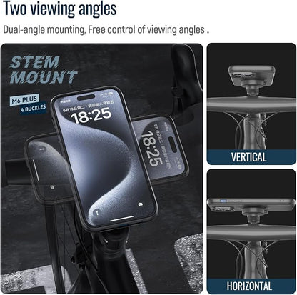 sincetop Bike Phone Mount,Mountain Bicycle Stem Cap Phone Holder,Universal Aluminum Handlebar Phone Clamp,MTB Road Bike Cycling Mobile Phone Clip,Quick Attach/Release 【Series C-2nd Gen】