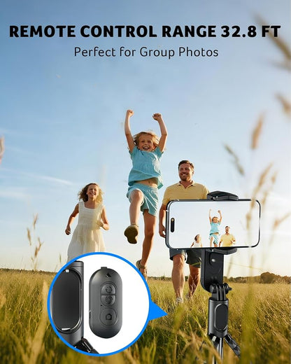 Acer Gadget Gimbal Stabilizer 1Axis for iPhone/Cell Phone/Smartphone/Android with Remote Control&Light, Portable Gimbal Tripod Auto Balance Handheld Selfie Stick for Video Recording, Live Streaming