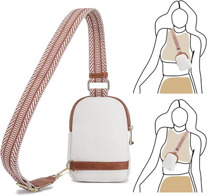INICAT Anti Theft Crossbody Bag for Women, Small RFID Blocking Sling Purse with Zipper Lock for Travel, Vegan Leather