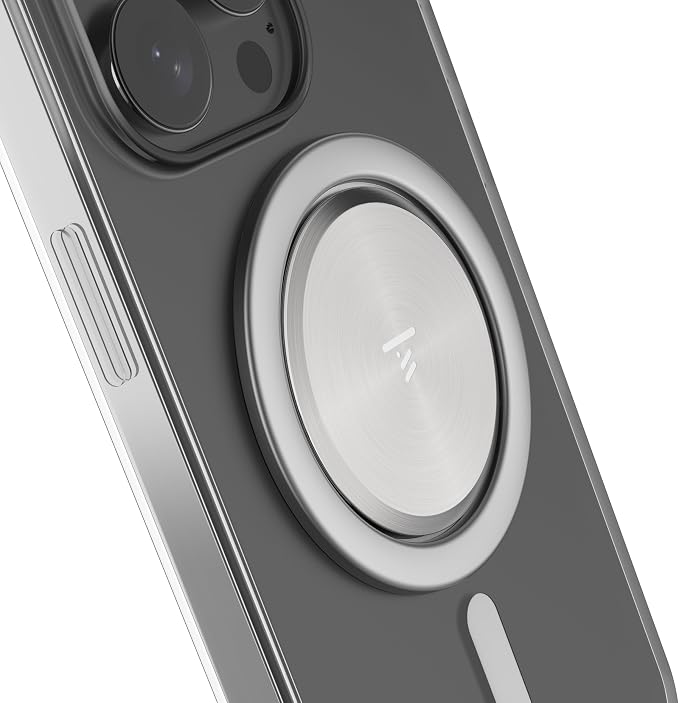 Tango Ultra Thin Grip for MagSafe: One Hand Open, Stand, 10x Expandable, Space Grade Steel, Removable for Wireless Charging. Half The Thickness, Twice The Fidget - Brushed Steel