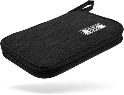 Yamrots Travel Cable Organizer, Electronic Organizer Travel Case, Portable Storage Bag for SD Card, Charger, Power Bank, Earphone (Black)