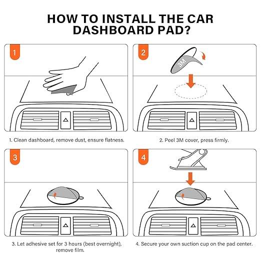 APPS2Car 3M Adhesive Pads-2pcs 70mm Round & 6pcs 35mm (1.38 inches) Round, 70mm Dashboard Pad Mounting Disk for Car Suction Cup, 1.38" VHB Sticky Tape for Phone Collapsible Grip & Stand
