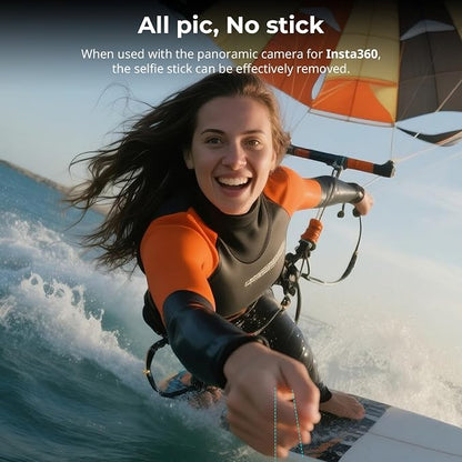SmallRig Invisible Selfie Stick Tripod for Action Camera, 37.4in Extendable Pole with Phone Clamp for GoPro 13/12, for Insta360 X5/4/Ace Pro2, for DJI Osmo 360/Action 5 Pro/6, for AKASO & Phone - 5403