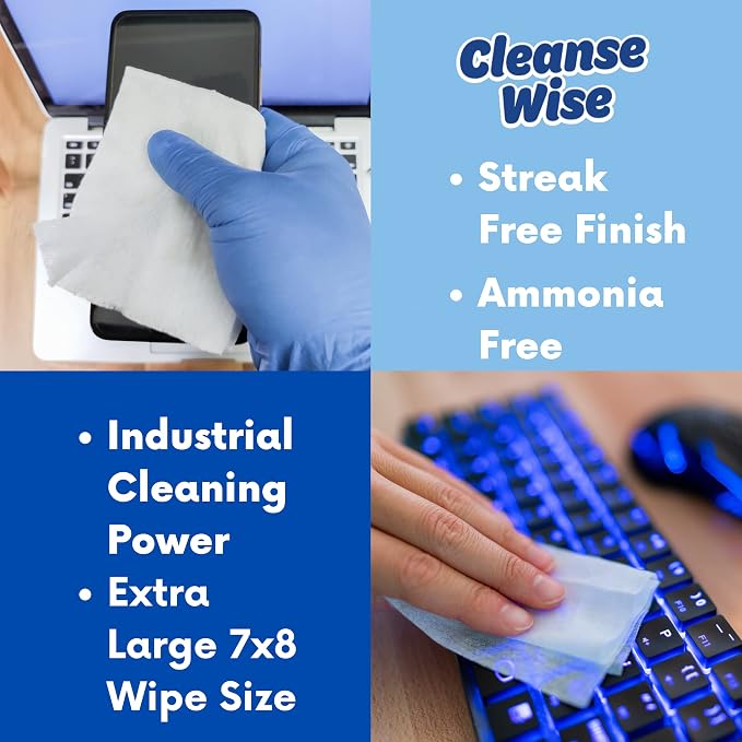 Electronic Cleaning Wipes 100 Ct, White (CL100TAL)