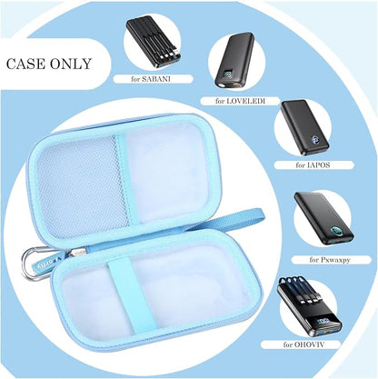 Hard Travel Case for SABANI for LOVELEDI for IAPOS for Pxwaxpy for OHOVIV for FOCHEW Portable Charger Power Bank, Storage Holder for Fast Charging Battery Protective Case (Blue)