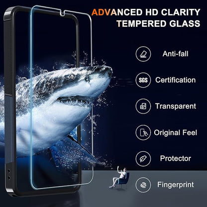 for Samsung Galaxy S26 Ultra Case with Screen Protector+Camera Lens Cover,Military Grade Heavy Duty Shockproof Phone Cover with Wrist Lanyard Strap for Samsung S26Ultra,Navy Blue