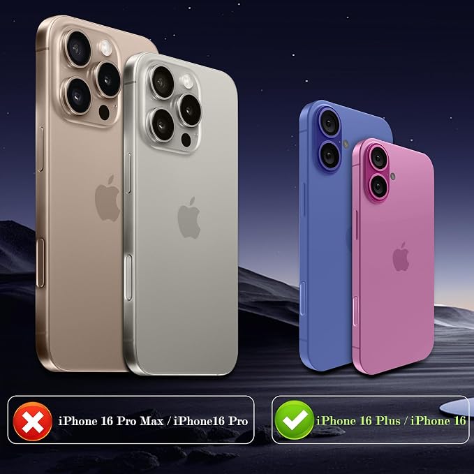 Camera Lens Protector for iPhone 16 / iPhone 16 Plus Camera Lens Protector [Strong Adsorption] [Not Easy to Break] Metal Tempered Glass Rear Camera Screen Cover - Green