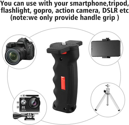Camera Handle Grip,1/4" Camera Handheld Stabilizer with Wrist Strap,Chromlives Handle Grip Support Mount for DSLR Camcorder Smartphone Action Cameras Led Video Light