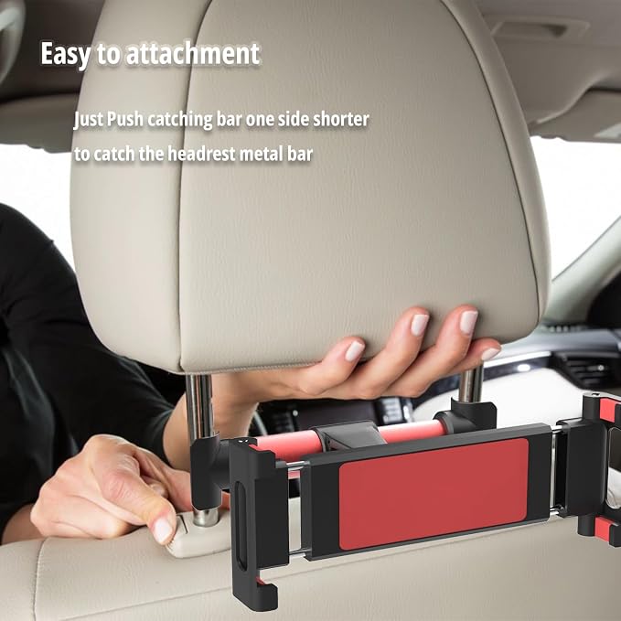 Car Backseat Headrest Tablet Holder Mount Cellphone Stand 360° Swivel Rotating Angle Compatible with ipad/Plus/pro/All 4.7-10.5" Cellphones and Tablet