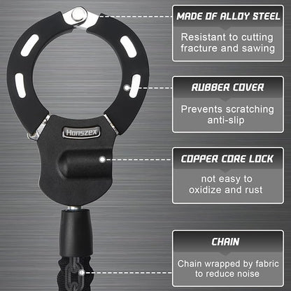Scooter Lock, Bike Locks High Security with Key, 36.22inch Heavy Duty Bike Lock Chain, Accessories for Electric Scooter, E-Bikes