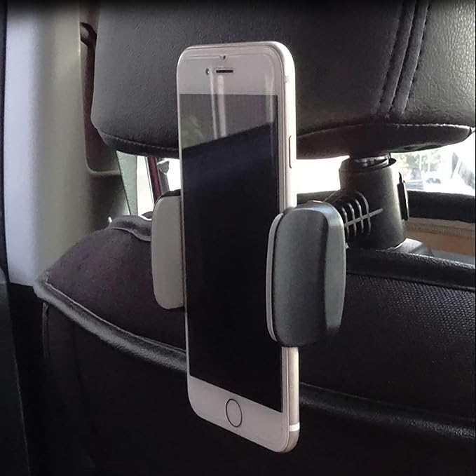 Car Back Seat Phone Holder Mount，Backseat Headrest Holder，Ring Light Tripod Stand Compatible for iPhone for Samsung for Other Smartphones