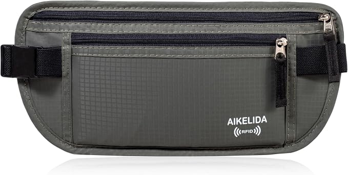 RFID Blocking Passport Holder - Money Belt & Travel Wallet, Travel Belt Bag Fanny Pack for Women Men