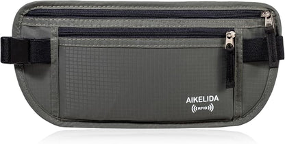 RFID Blocking Passport Holder - Money Belt & Travel Wallet, Travel Belt Bag Fanny Pack for Women Men