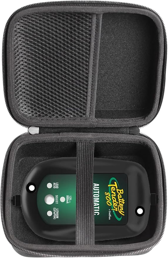 Protection Carrying Case Compatible with Battery Tender Junior 800/12V 800mA SuperSmart Battery Charger Maintainer（Only Case）