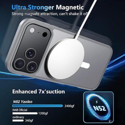 for iPhone 17 Pro Max case with Camera Lens Protector [10Ft Military-Grade Protection] Compatible with fit MagSafe Shockproof Cover Phone case for iPhone 17 Pro max 6.9 inch,Gray