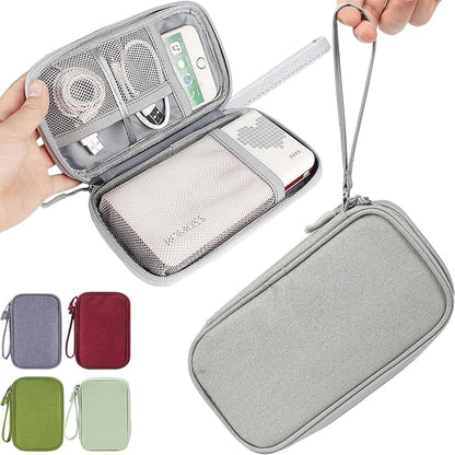 CAAORDKSO Cord Organizer Travel Cable Organizer Bag Tech Electronic Organizer Travel Case, Waterproof Electronic Accessories Pouch Bag for Cable, Cord, Charger, Phone, Power Bank, Earphone(Light Grey)