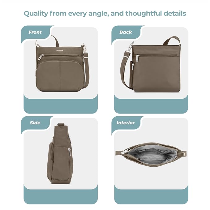 Travelon Anti-Theft Classic North/South Crossbody Bag