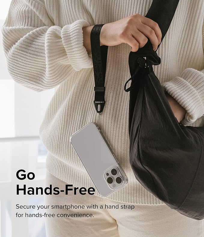 Ringke Hand Strap [Phone Wrist Strap] Designed for Camera Strap and Phone Strap, Adjustable Sturdy Universal Lanyard Compatible with Camera and Phone Case - Lettering Black 2