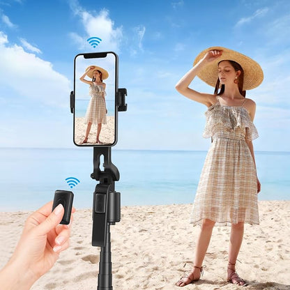 70 inch Auto Face Tracking Tripod for iPhone, Gesture Control, Face Tracking 360°Rotation Phone Tripod, Gimbal stabilizer for Smartphone, Perfect for Live Streaming, Content Creator
