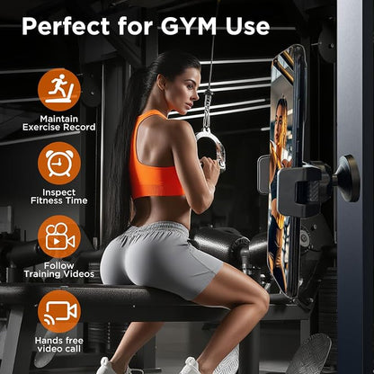 Gym Magnetic Phone Holder |Gym Cart Series | 360° Magnetic Phone Mount | Rotating Fitness Mount | Universal Metal Surface Compatibility|Accommodates 3.1"-4" Phones with Thick Cases